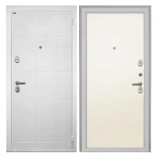 Входная дверь - Cпарта white Гладкая панель Силк жасмин