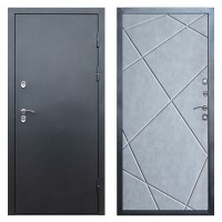 Входная дверь с терморазрывом -  Сибирь термо графит бетон светлый лучи (TD)