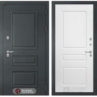 Входная дверь Атлантик (RAL 7024) панель 03 - Белый софт