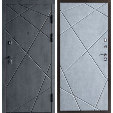 Входная дверь Лучи бетон темный Лучи бетон светлый (TD)