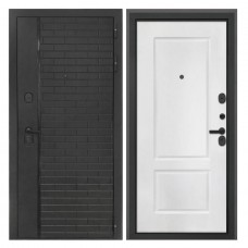 Входная дверь - Интекрон Квартет Танго Black КВ-2 белая матовая